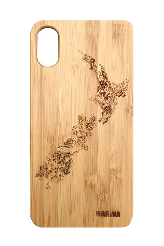 'New Zealand' Bamboo iPhone X Phone Case