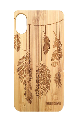 'Feathers' Bamboo iPhone X Phone Case