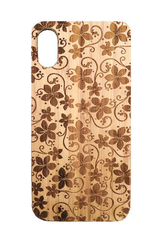 'Flowers' Bamboo iPhone X Phone Case