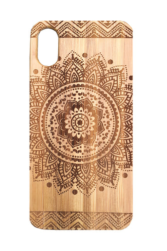 'Mandala' Bamboo iPhone X Phone Case