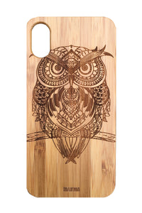 'Owl' Bamboo iPhone X Phone Case