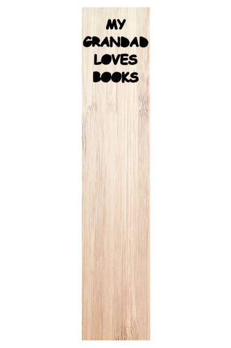 'Grandad' Bamboo Bookmark