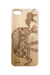 'Elephant' Bamboo iPhone 8 Phone Case