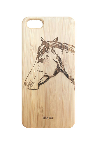 'Horse' Bamboo iPhone 8 Phone Case