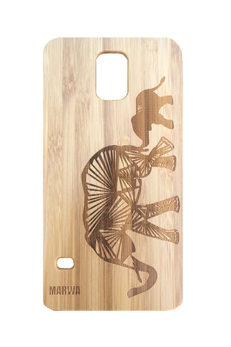 'Elephant' Bamboo Samsung Galaxy 5 Phone Case