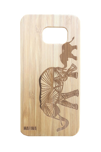 'Elephant' Bamboo Samsung 6 Phone Case