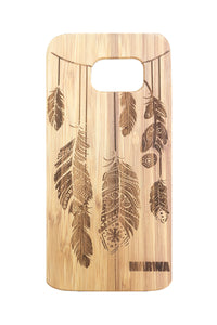 'Feathers' Bamboo Samsung 6 Phone Case