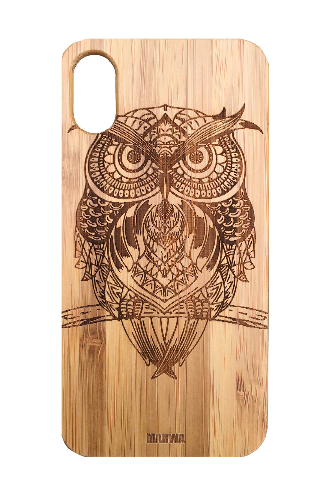 'Owl' Bamboo iPhone X Phone Case