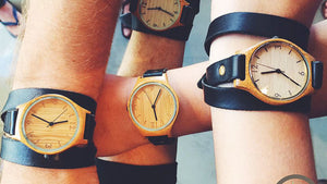 'Wrap Around Black' Bamboo Watch