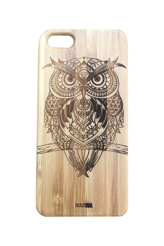 'Owl' Bamboo iPhone 8 Plus Phone Case